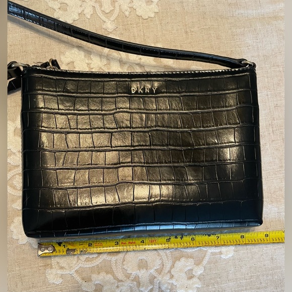 DKNY | Small Patent Leather Crossbody Bag | Black - Picture 5 of 6